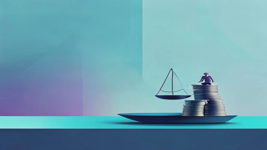 Ilustracja: waga ze stosami monet — ile kosztuje Google Ads dla małej firmy i czy się opłaca